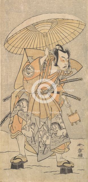 The Second Nakamura Juzo as a Samurai, 1773 or 1774. Creator: Shunsho.