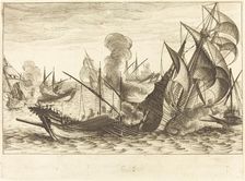The Second Naval Battle, c. 1614. Creator: Jacques Callot