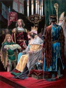 The second oblation by Edward II, Westminster, 25 February 1308, (1902)