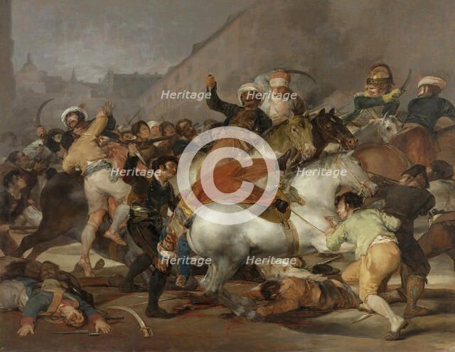 The Second of May 1808 (The Charge of the Mamelukes), 1814. Artist: Goya, Francisco, de (1746-1828)