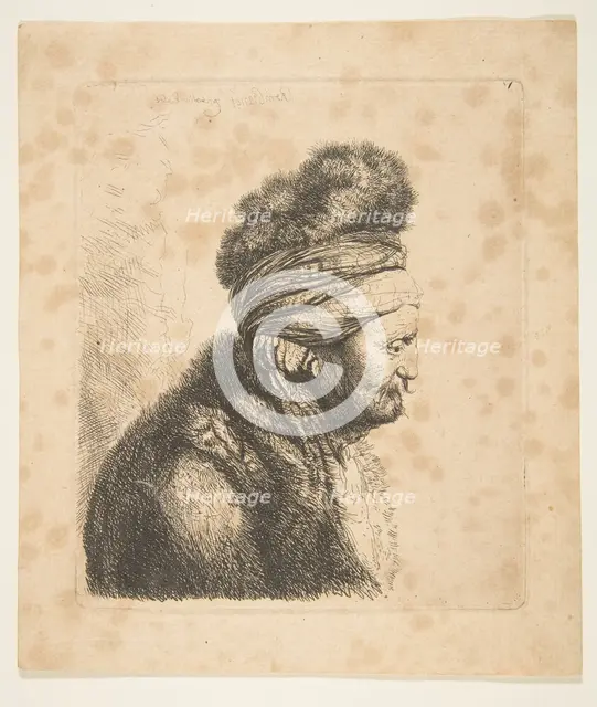 The Second Oriental Head (reverse copy), 18th century. Creator: John Smith.