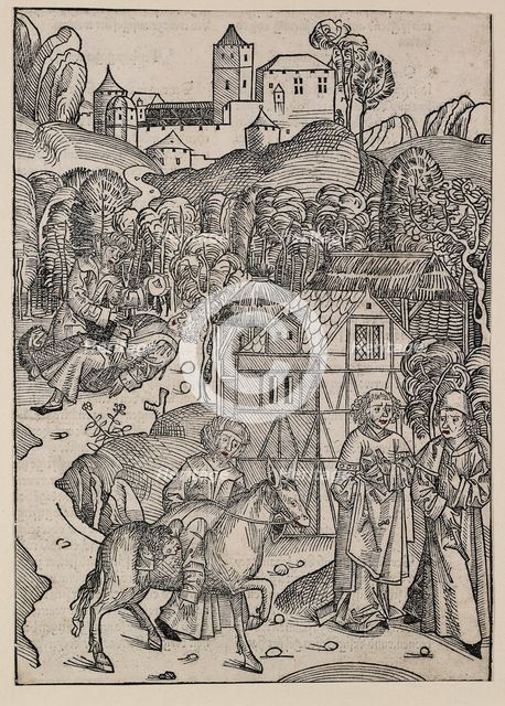 The second part of the parable of the good Samaritan, c1491. Artist: Michael Wolgemut.