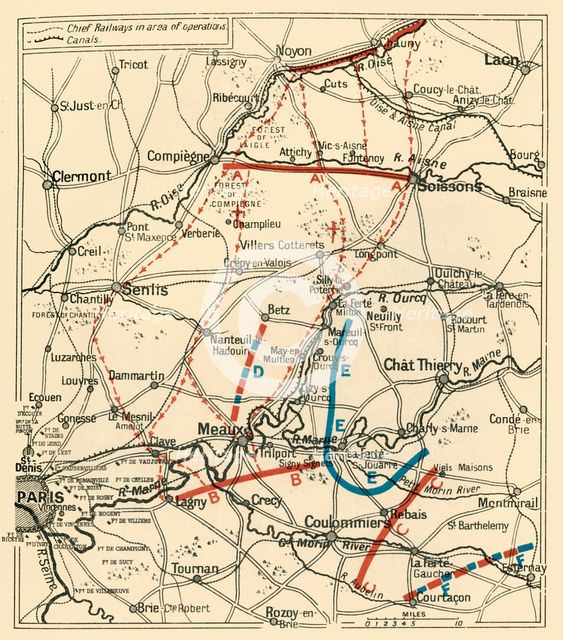 'The Second Phase of the Great Retreat...1914', (c1920).  Creator: Unknown.