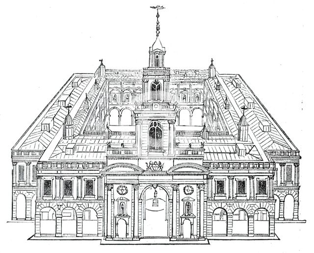 The second Royal Exchange, 1669, 1844. Creator: Unknown.