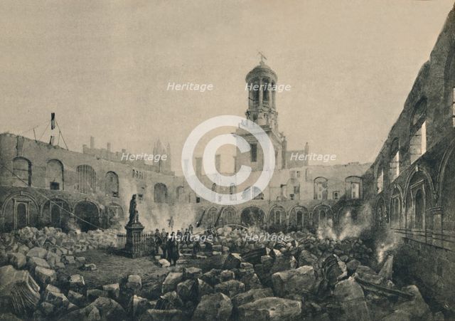 'The Second Royal Exchange After The Fire in 1838', (1928). Artist: Unknown.
