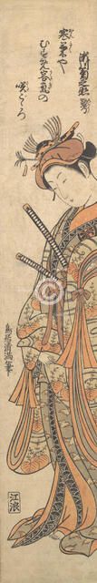 The Second Segawa Kikunojo Commonly Known by His Literary Name, Roko, ca. 1762., ca. 1762. Creator: Torii Kiyomitsu.