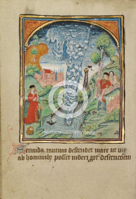 The Second Sign before the Day of Judgment; Illustrated Vita Christi..., about 1480-1490. Creator: Unknown.