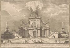 The Seconda Macchina for the Chinea of 1755: A Royal Hunting Lodge, 1755. Creator: Giuseppe Vasi