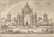 The Seconda Macchina for the Chinea of 1756: The Temple of Ceres, 1756. Creator: Giuseppe Pozzi