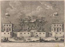 The Seconda Macchina for the Chinea of 1759: A "Deliziosa" with a Bacchanal, 1759. Creator: Giuseppe Vasi
