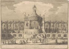 The Seconda Macchina for the Chinea of 1760: A Chinoiserie Pavilion, 1760. Creator: Giuseppe Vasi