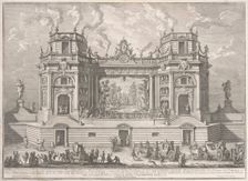 The Seconda Macchina for the Chinea of 1761: A Magnificent Theater, 1761. Creator: Giuseppe Vasi
