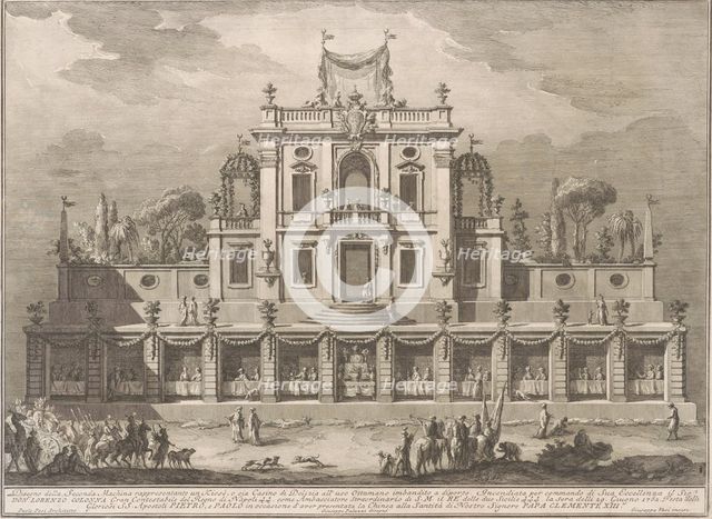 The Seconda Macchina for the Chinea of 1762: A Kiosk, or Pleasure-House in Ottoman Style, 1762. Creator: Giuseppe Vasi.