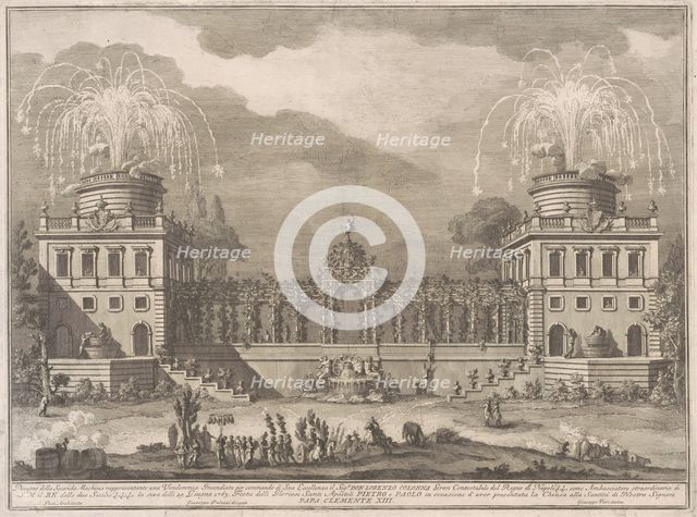 The Seconda Macchina for the Chinea of 1763: The Grape Harvest, 1763. Creator: Giuseppe Vasi.