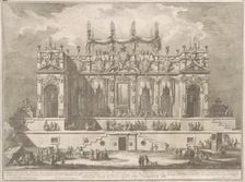 The Seconda Macchina for the Chinea of 1764: A Magnificent Gallery Illuminated at Night, 1764. Creator: Giuseppe Vasi
