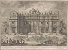 The Seconda Macchina for the Chinea of 1772: A Square with a Game Market..., 1772. Creator: Giuseppe Vasi