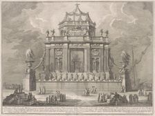 The Seconda Macchina for the Chinea of 1773: The Preparation of Theriac in Venice, 1773. Creator: Giuseppe Vasi
