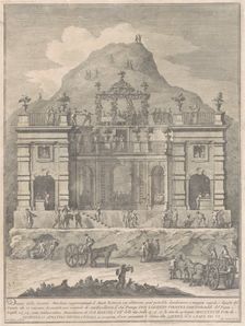 The Seconda Macchina for the Chinea of 1778: A Dwelling near Monte Testaccio, 1778. Creator: Giuseppe Vasi