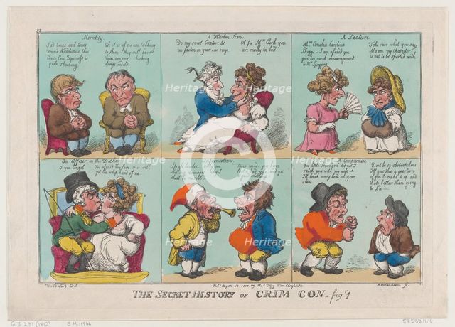 The Secret History of Crim Con, Fig 1, August 18, 1808., August 18, 1808. Creator: Thomas Rowlandson.