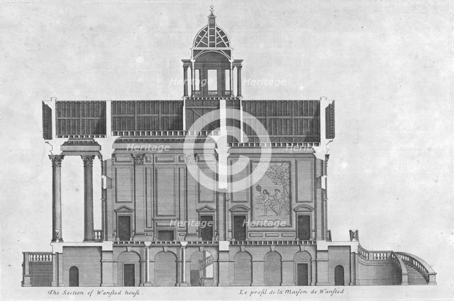 'The Section of Wansted House', 18th century. Creator: Unknown.