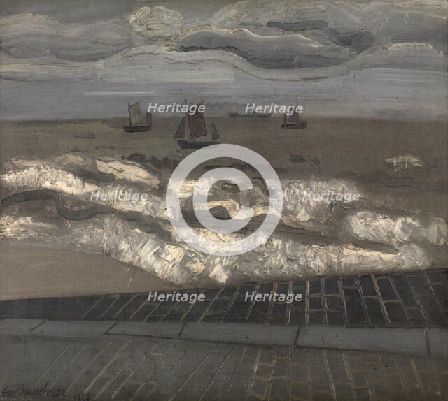 The Sea, a Symphony in Grey, 1928. Creator: Jean Brusselmans.