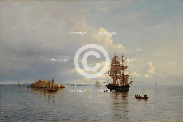 The sea and sailing ships, 1870-1919. Creator: Oscar Kleineh.