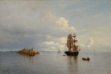 The sea and sailing ships, 1870-1919. Creator: Oscar Kleineh
