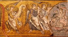 The sea gave up its dead (The Last Judgement, Detail), 12th century. Artist: Anonymous