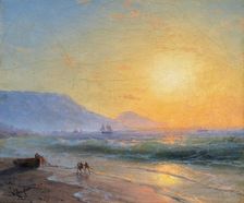 The sea in the evening light, Second Half of the 19th cen. Creator: Aivazovsky, Ivan Konstantinovich (1817-1900)