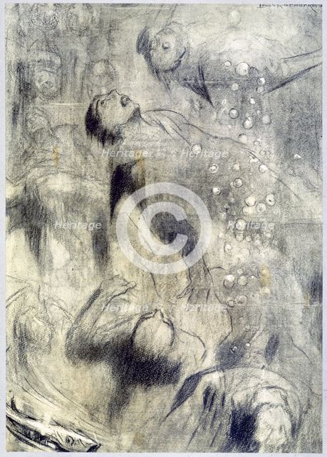 'The Sea Mine', 1916. Creator: Louis Raemaekers.