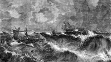 "The Sea-Scape" - painted by A. Clint - from the Exhibition of the National Institution, 1856. Creator: Harvey Orrin Smith