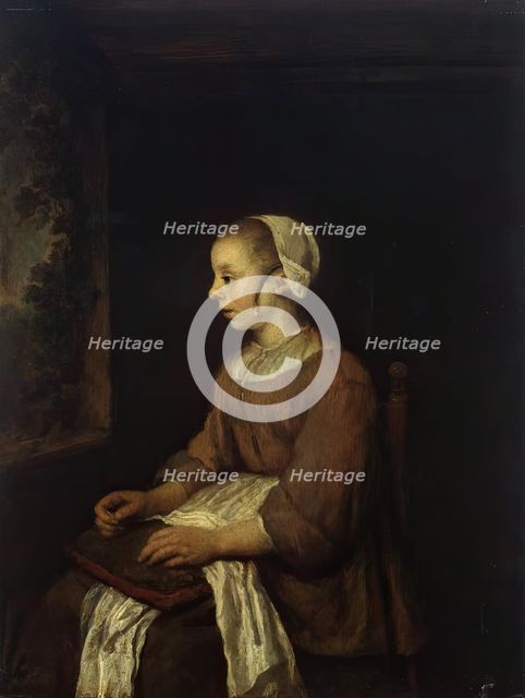 The Seamstress, 1671. Creator: Philip Koninck.