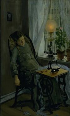 The Seamstress, 1880. Creator: Christian Krohg