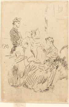 The Seamstress, c. 1884/1886. Creator: James Abbott McNeill Whistler