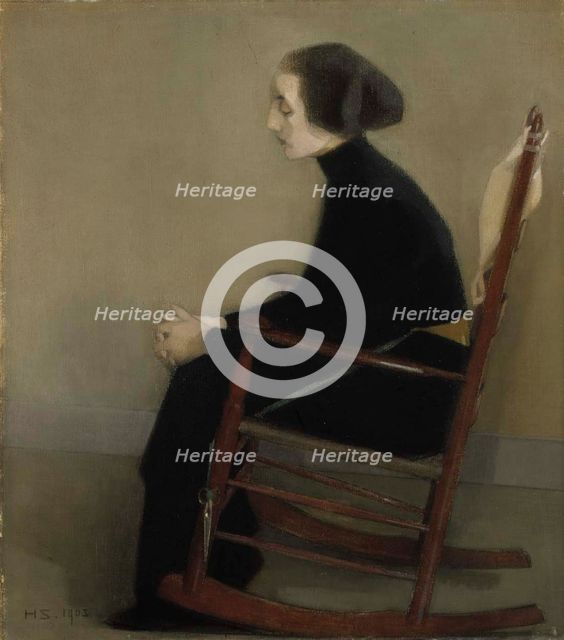 The Seamstress (The Working Woman), 1903. Creator: Schjerfbeck, Helene (1862-1946).