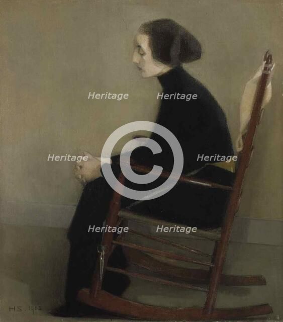 The Seamstress (The Working Woman), 1905. Creator: Helene Schjerfbeck.