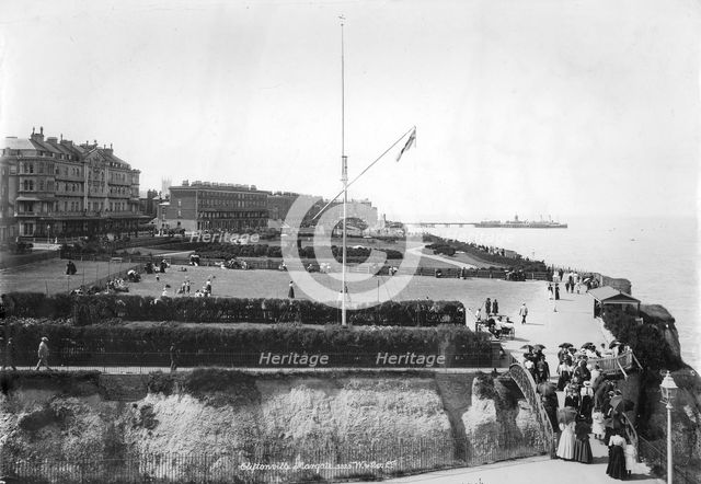 The seafront at Cliftonville, Margate, Kent, 1890-1910. Artist: Unknown
