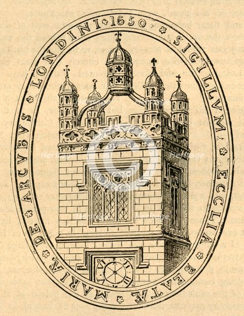 'The Seal of Bow Church', c1650, (1897). Creator: Unknown.