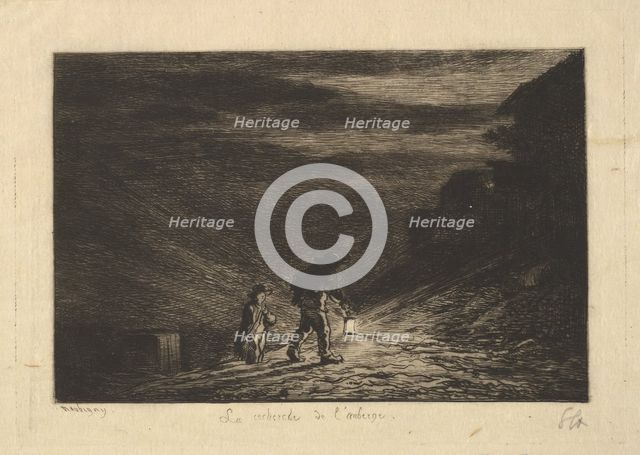 The Search for an Inn, 1861. Creator: Charles Francois Daubigny.