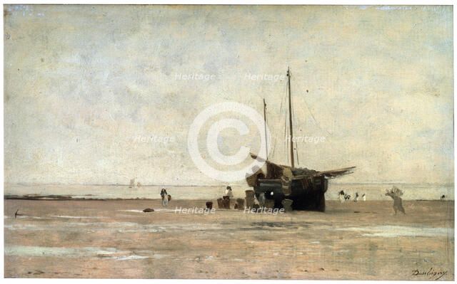 'The Seashore', end of the 1860s early 1870s.  Artist: Charles François Daubigny