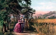 The Season of Love, Youth 1868.Artist: Currier and Ives