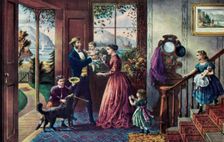 The Season of Strength, Middle Age 1868.Artist: Currier and Ives