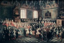 The Seat of Justice in the Parlement of Paris 1723. Artist: Nicolas Lancret