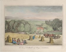 The Seat of M. Mitchell Esq. Hengar, Cornwall, from "Sketches from Nature", 1822., 1822. Creators: Thomas Rowlandson, Joseph Constantine Stadler
