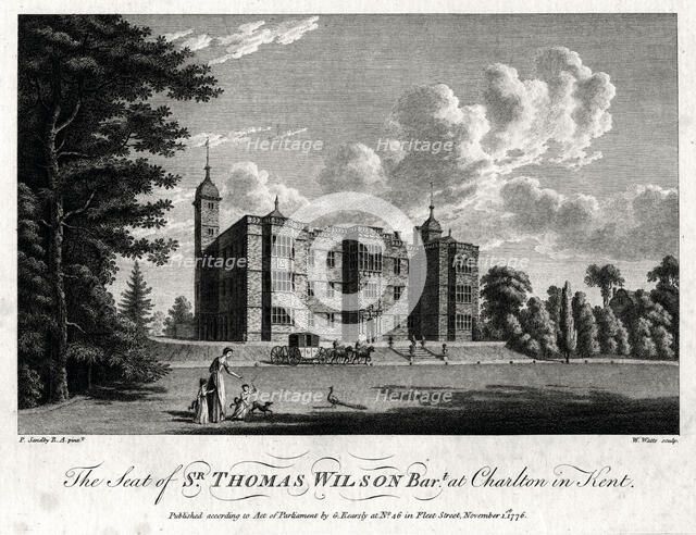 'The Seat of Sir Thomas Wilson Bart at Charlton in Kent', 1776. Artist: William Watts
