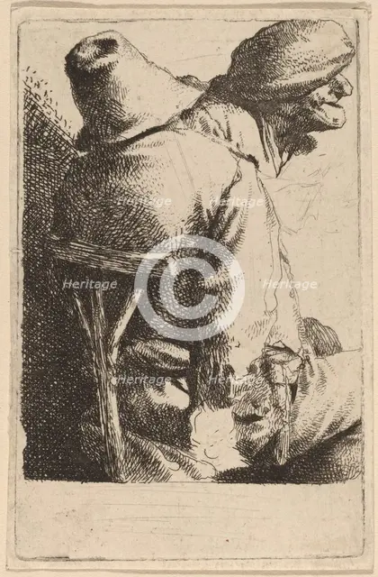 The Seated Peasant and His Wife. Creator: Cornelis Bega.