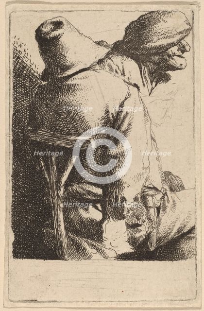 The Seated Peasant and His Wife. Creator: Cornelis Bega.