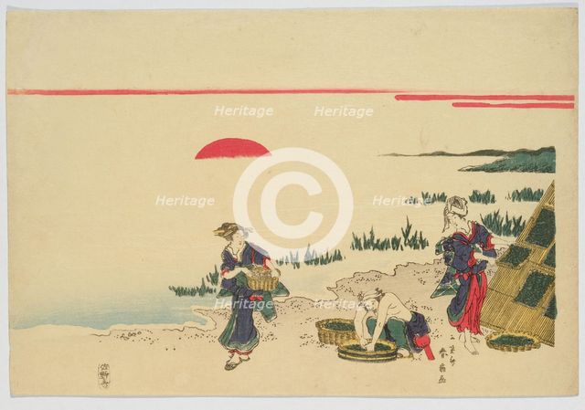 The Seaweed Gatherers, c1805-1810. Creator: Katsukawa Shunsen.