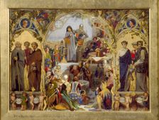 The Seeds and Fruits of English Poetry, 1845-1853. Artist: Ford Madox Brown