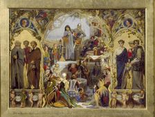 The Seeds and Fruits of English Poetry, 1845-1853. Artist: Ford Madox Brown